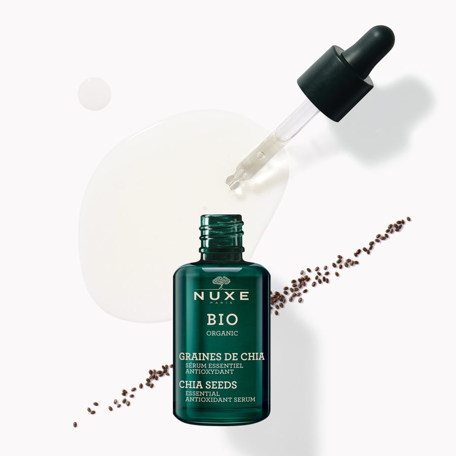Nuxe BIO - Serum Antioxidante Chia bote abierto