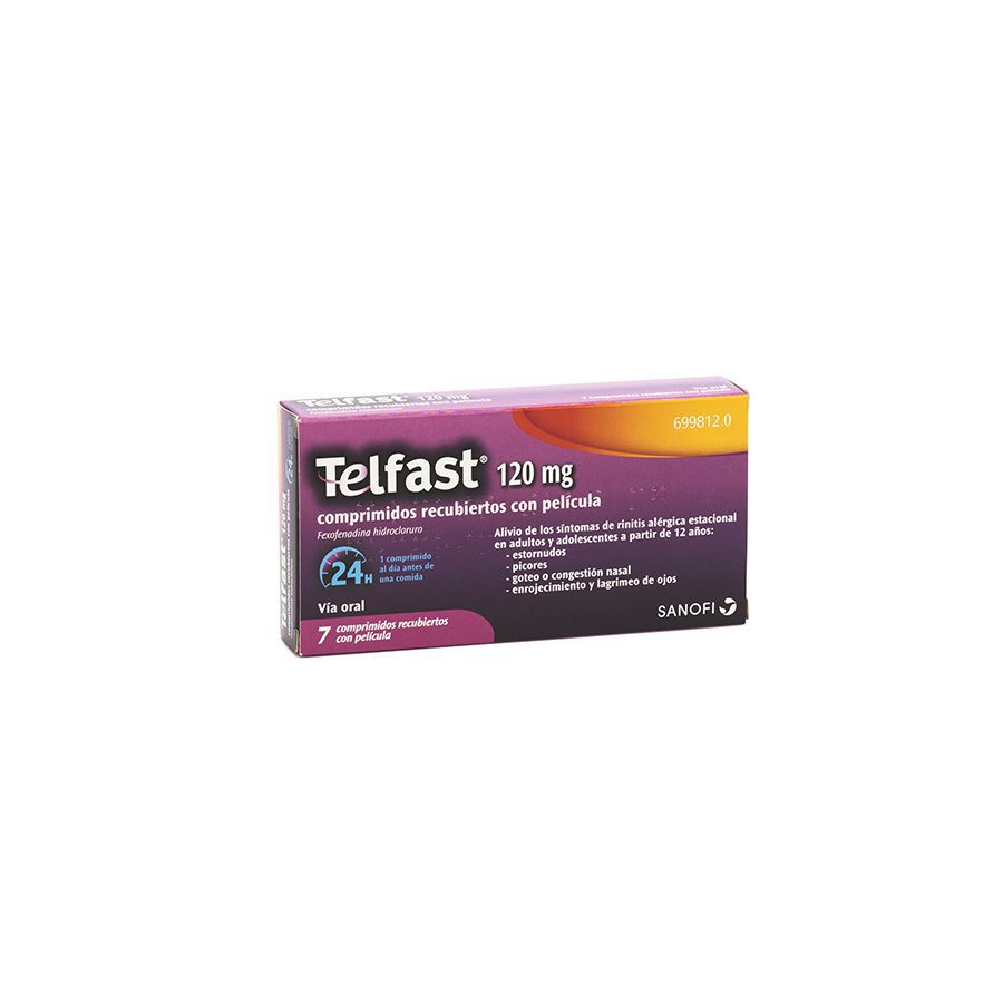 Telfast 120 mg comprimidos recubiertos con película